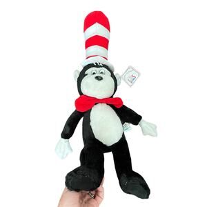 Dr. Seuss Cat In The Hat Plush Toy Vintage Y2K Stuffed Animal Soft Things TAGS